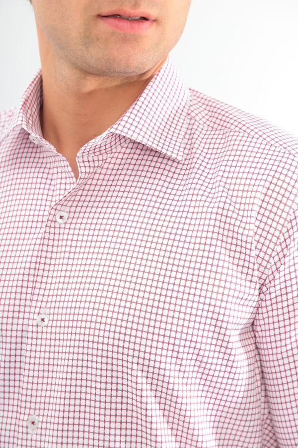 Lycra Slimfit Bordo kareli