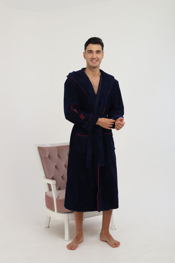 Erkek Bornoz Kapşonlu